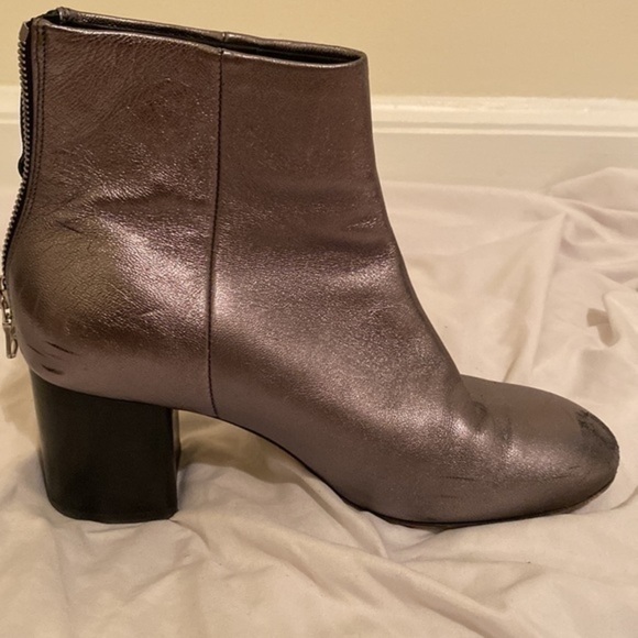 rag and bone Leather Silver Booties (Made in Italy) - Picture 4 of 13